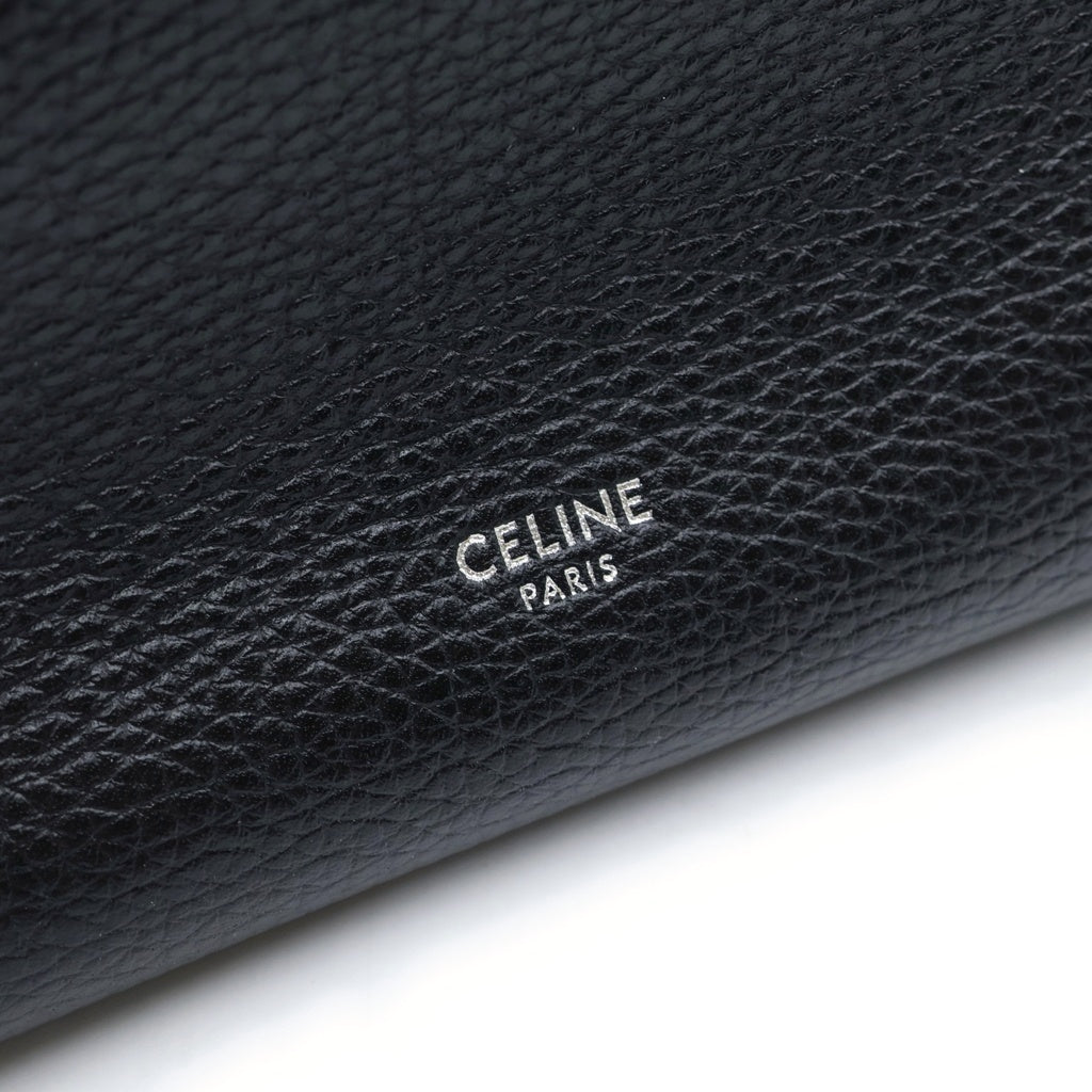CELINE(セリーヌ) ビッグバッグ スモール レザー 2WAY ハンド ショルダー トートバッグ シルバー金具 ブラック 183313A4U レディース