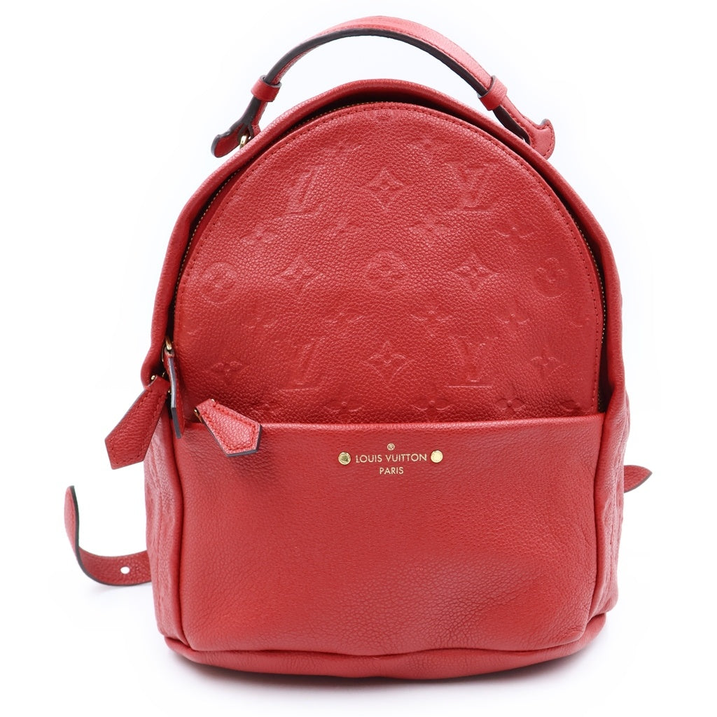 LOUIS VUITTON(ルイヴィトン) モノグラム アンプラント ソルボンヌ バックパック リュックサック レザー レッド M44015 レディース