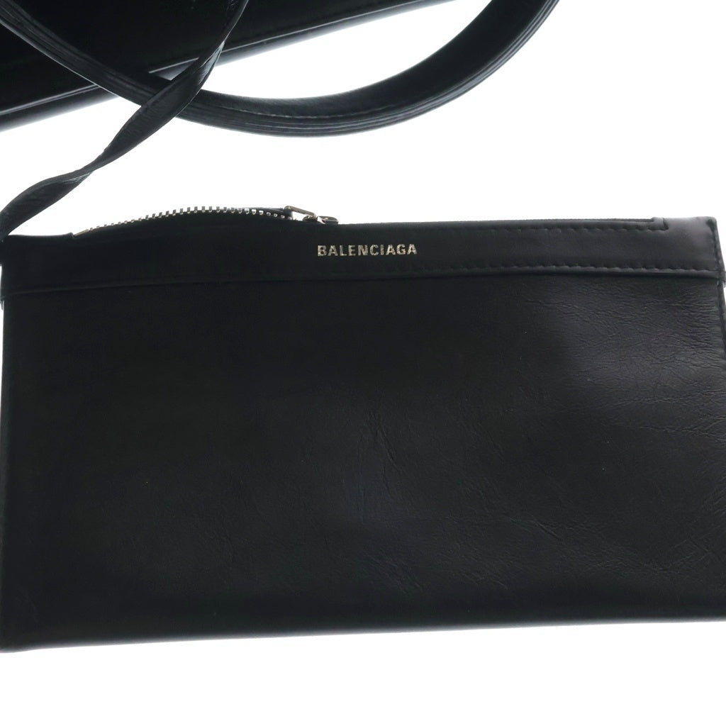 BALENCIAGA(バレンシアガ) ネイビーカバスS レザー ハンドバッグ トートバッグ ブラック 339933 レディース
