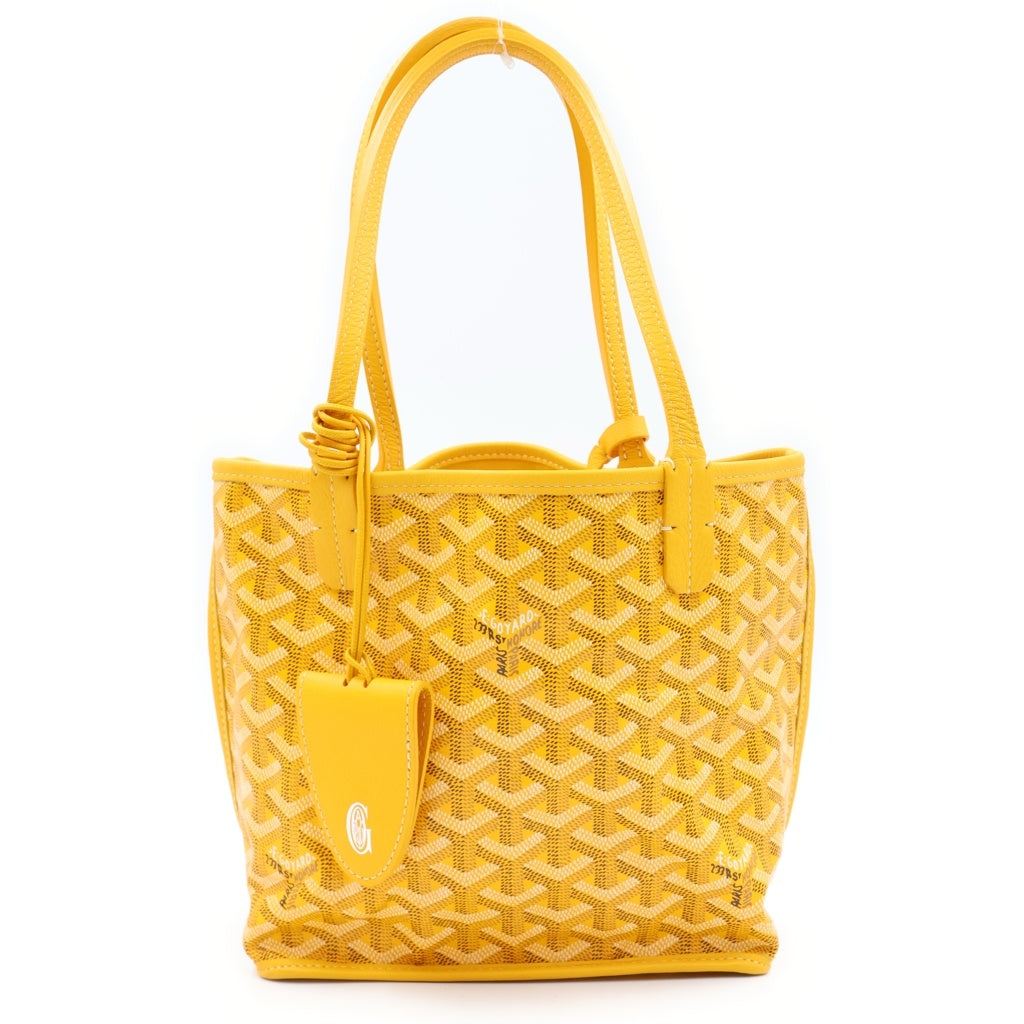 GOYARD(ゴヤール) アンジュ ミニ トート ハンドバッグ PVC レザー イエロー レディース