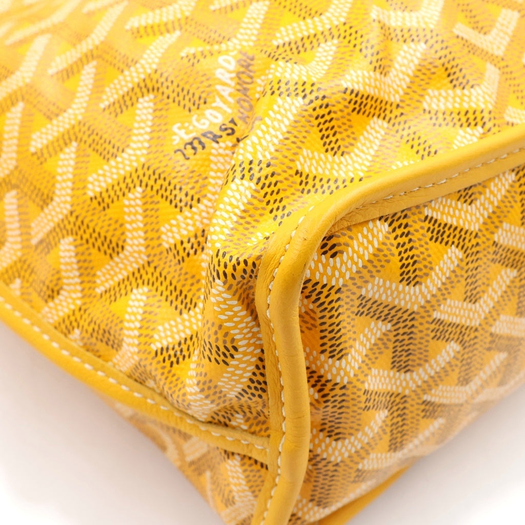 GOYARD(ゴヤール) アンジュ ミニ トート ハンドバッグ PVC レザー イエロー レディース