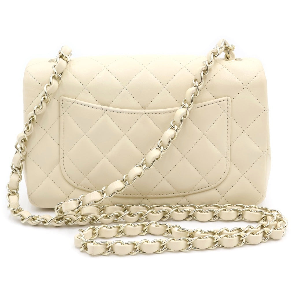 CHANEL(シャネル) マトラッセ20 ラムスキン レザー Sフラップ Sチェーンショルダーバッグ ゴールド金具 ライトベージュ A69900 レディース