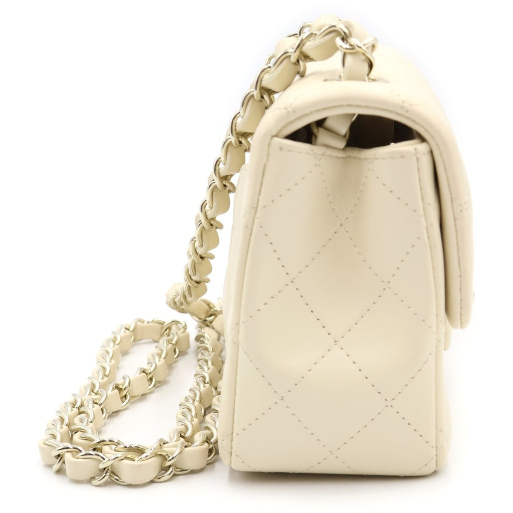 CHANEL(シャネル) マトラッセ20 ラムスキン レザー Sフラップ Sチェーンショルダーバッグ ゴールド金具 ライトベージュ A69900 レディース
