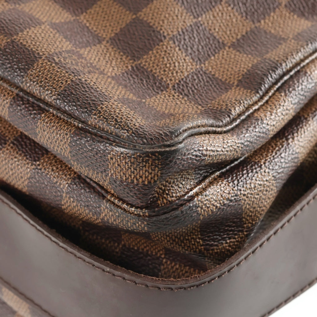LOUIS VUITTON(ルイヴィトン) ダミエ ナヴィグリオ ショルダーバッグ PVC×レザー ブラウン N45255 レディース