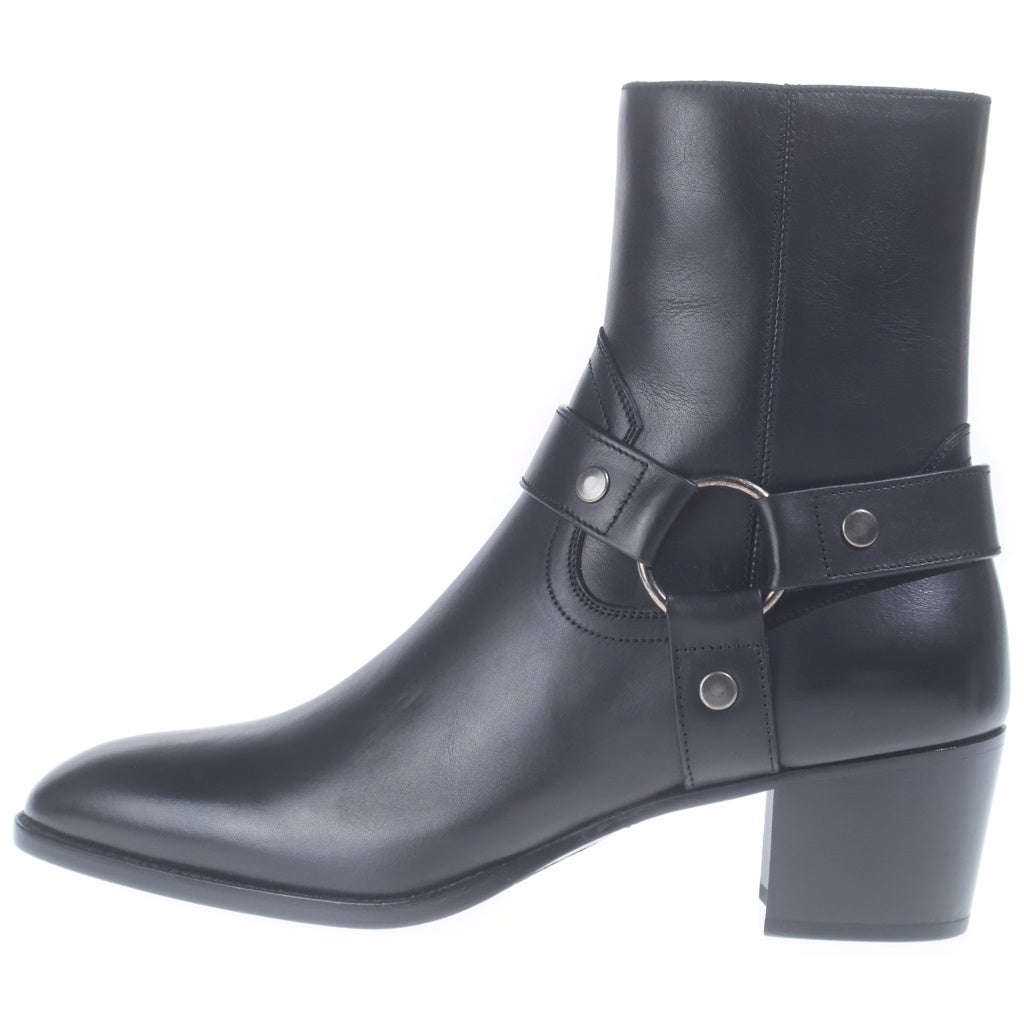 SAINT LAURENT PARIS(サンローランパリ) クラシック ワイアット ハーネス ブーツ レザー ブラック 681339