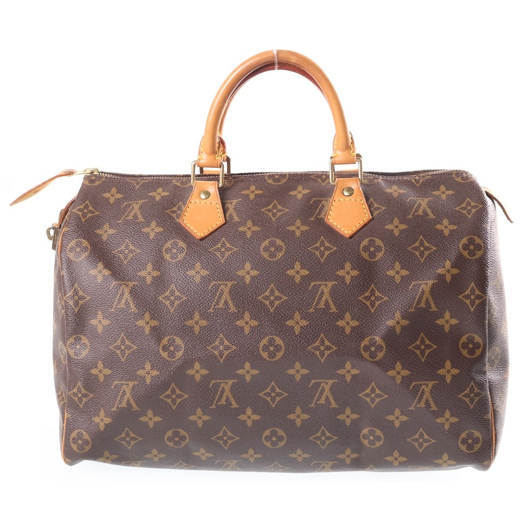 LOUIS VUITTON(ルイヴィトン) モノグラム スピーディ35 ハンドバッグ ブラウン PVC×レザー M41524 レディース