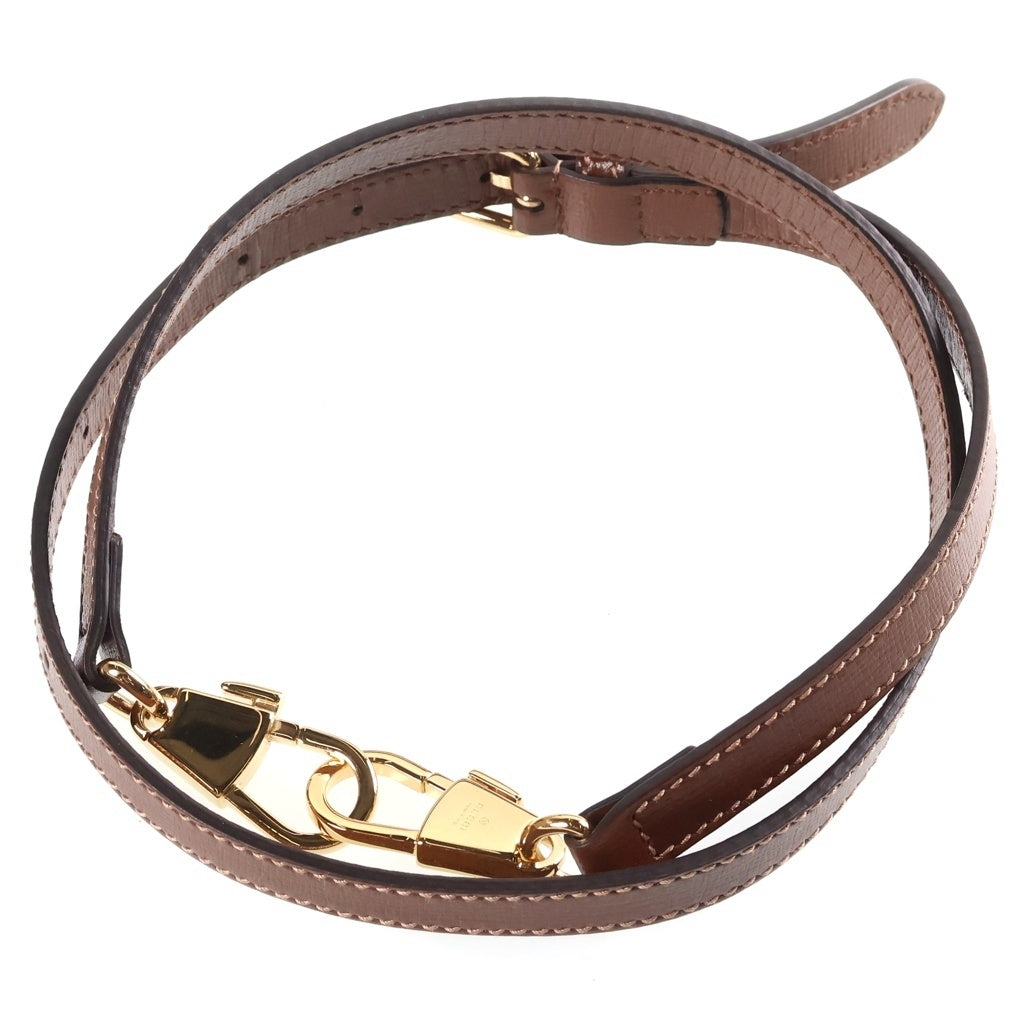 GUCCI(グッチ) GGスプリーム 2WAYバッグ ハンドバッグ ショルダーバッグ ブラウン×ベージュ レザー×PVC 659983 ゴールド金具 レディース