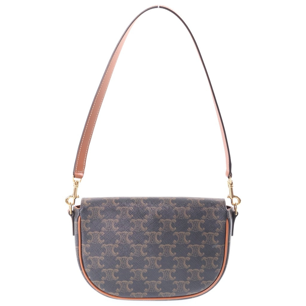 CELINE(セリーヌ) トリオンフ フォルコショルダーバッグ ハンドバッグ 2WAY ブラウン PVC×レザー 122652GTL.04LU レディース