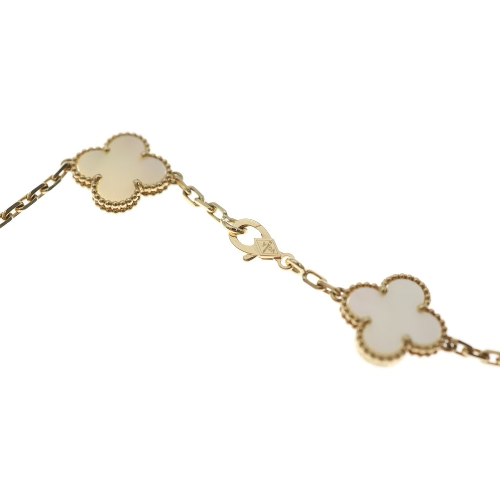 Van Cleef & Arpels(ヴァンクリーフアンドアーペル) ヴィンテージアルハンブラ 10Pモチーフ マザーオブパール ネックレス Au750YG イエローゴールド VCARA42800 レディース