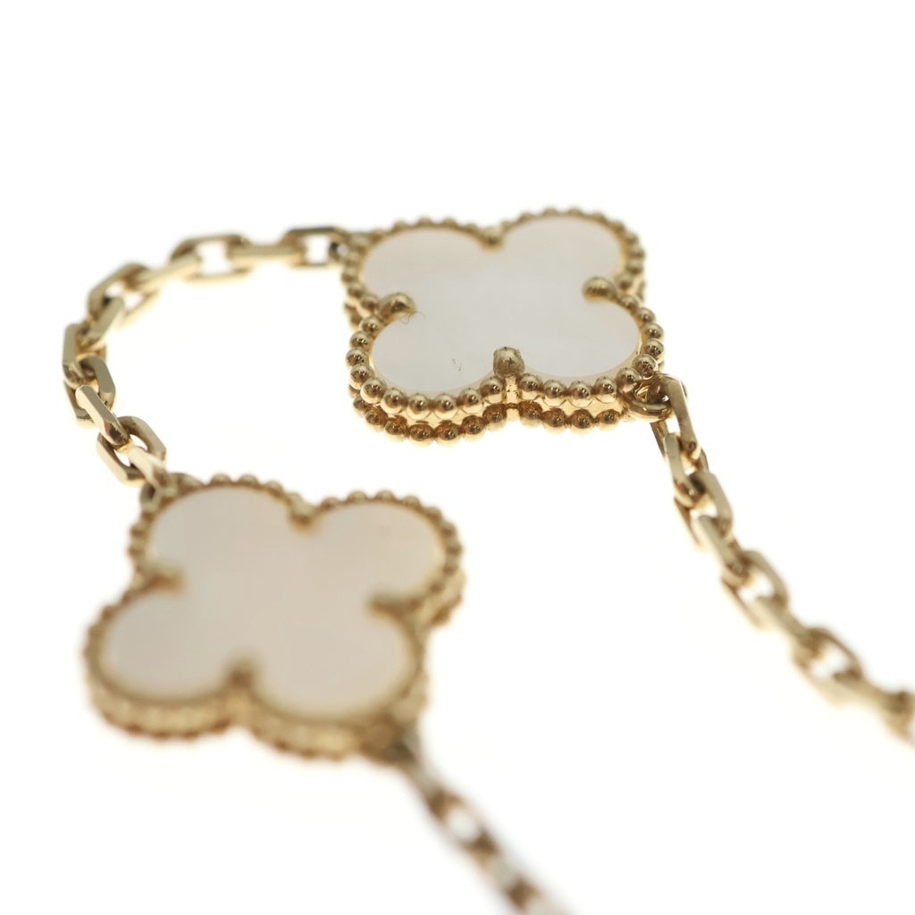 Van Cleef & Arpels(ヴァンクリーフアンドアーペル) ヴィンテージアルハンブラ 10Pモチーフ マザーオブパール ネックレス Au750YG イエローゴールド VCARA42800 レディース