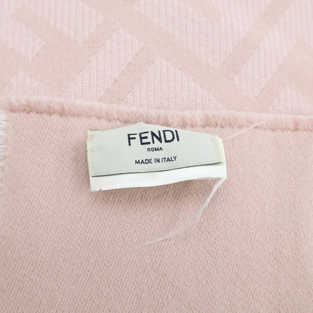 FENDI(フェンディ) ズッカ柄 FFジャカードロゴ フリンジエッジスカーフ ショール マフラー ピンク FXT069AUM1F0QD3 レディース