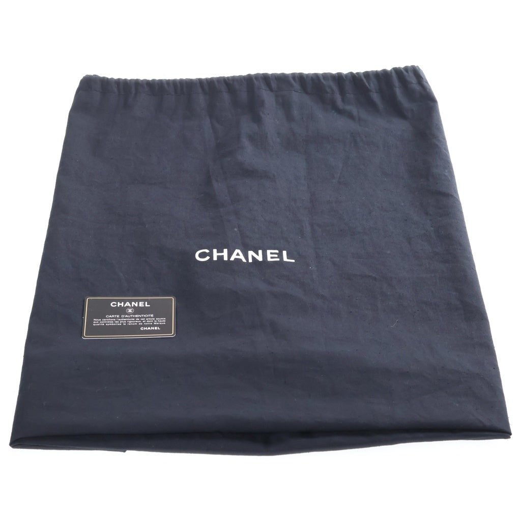 CHANEL(シャネル) 2019年クルーズコレクション ココマーク チェーン装飾 トート ショルダーバッグ キャンバス ネイビー 27番台 レディース