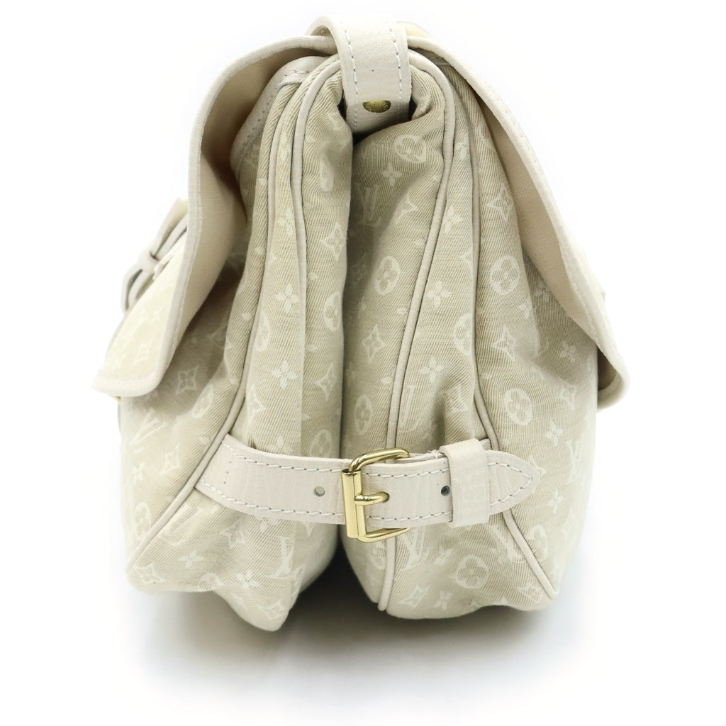 LOUIS VUITTON(ルイヴィトン) モノグラム ミニラン ソミュール30 ショルダーバッグ アイボリー レザー×キャンバス M95314 ゴールド金具 レディース
