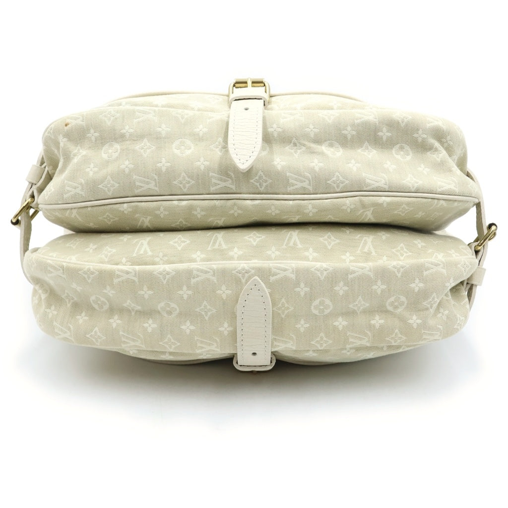 LOUIS VUITTON(ルイヴィトン) モノグラム ミニラン ソミュール30 ショルダーバッグ アイボリー レザー×キャンバス M95314 ゴールド金具 レディース