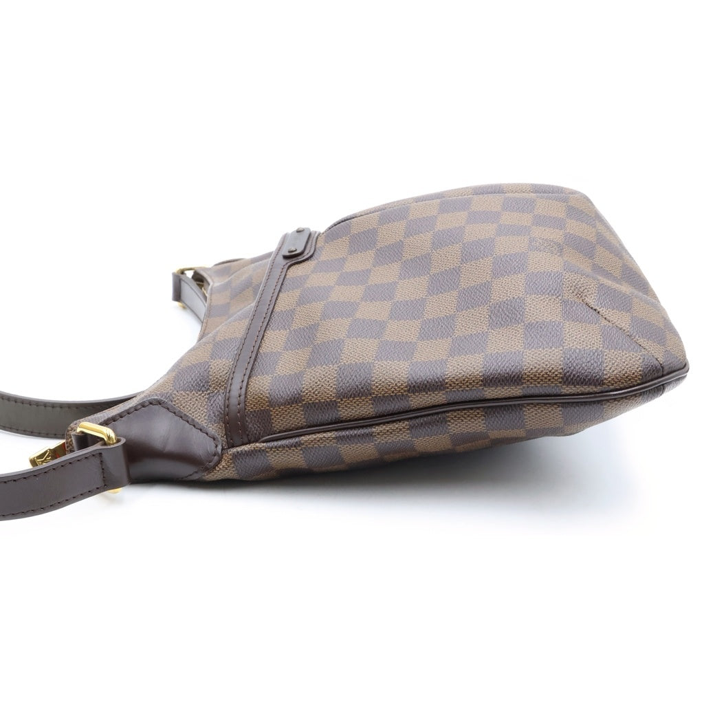 LOUIS VUITTON(ルイヴィトン) ダミエ ブルームズベリPM ショルダーバッグブラウン レザー×PVC N42251 ゴールド金具 レディース