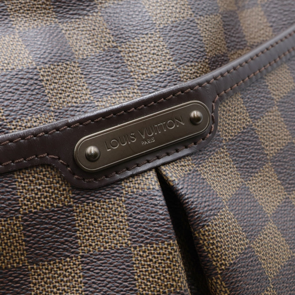 LOUIS VUITTON(ルイヴィトン) ダミエ ブルームズベリPM ショルダーバッグブラウン レザー×PVC N42251 ゴールド金具 レディース