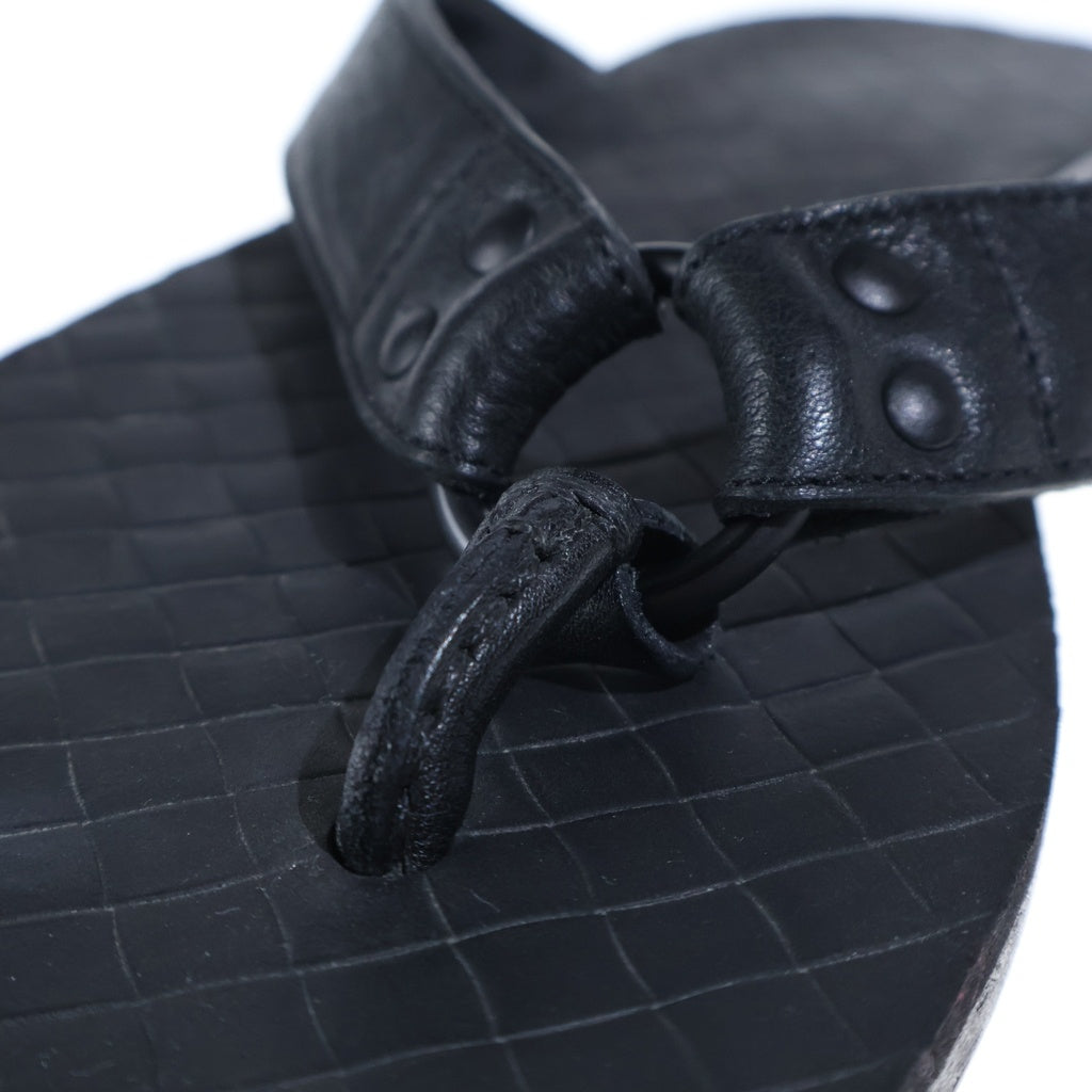 BOTTEGA VENETA(ボッテガヴェネタ) イントレチャート レザーサンダル シューズ ブラック