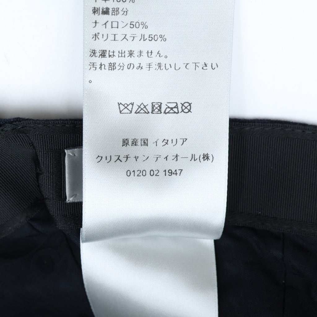 Christian Dior(クリスチャンディオール) 23SS ×ERL イーアールエル ラメロゴ刺繍 ベースボールキャップ 帽子 ブラック 243C904D4511