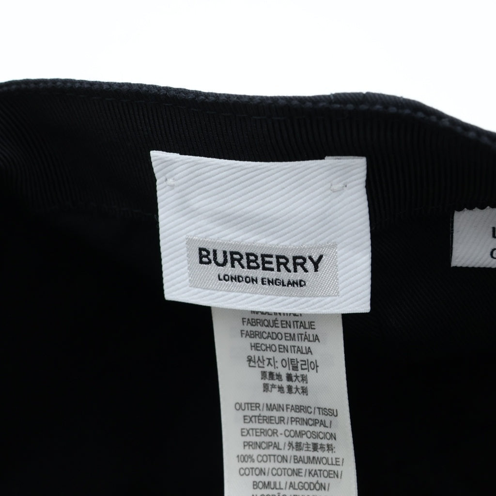BURBERRY(バーバリー) TBロゴ刺繍 ベースボール キャップ 帽子 ブラック 8068033