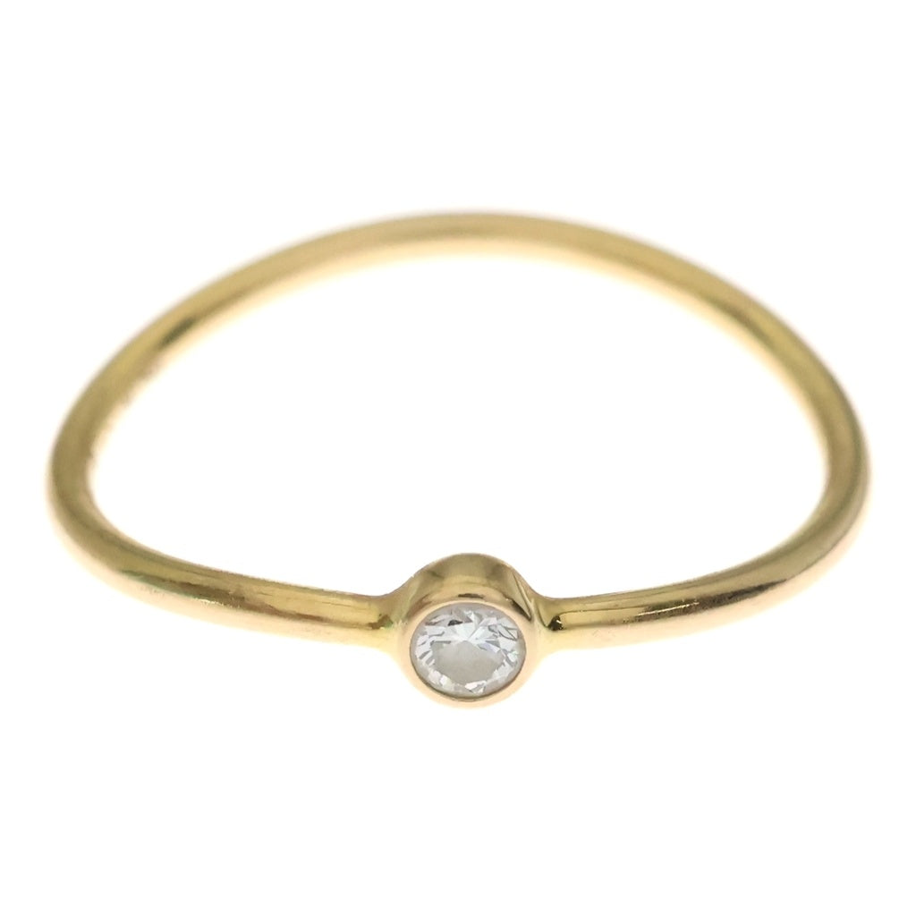 TIFFANY & Co.(ティファニー) ウェーブ シングルロウ ダイヤリング K18YG イエローゴールド