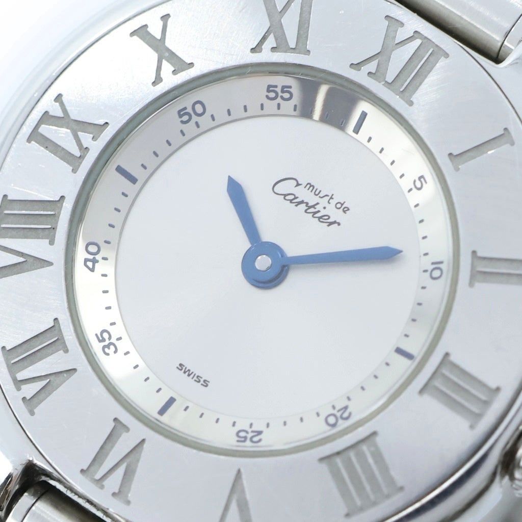 Cartier(カルティエ) マスト ドゥ カルティエ 21 ヴァンティアン シルバー文字盤 SS/QZ ステンレス クォーツ 腕時計 W10109T2 レディース