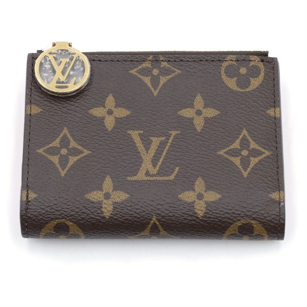 LOUIS VUITTON(ルイヴィトン) モノグラム ポルトフォイユ リサ 二つ折り財布 ブラウン ×ピンク PVC ×レザー M25692 レディース