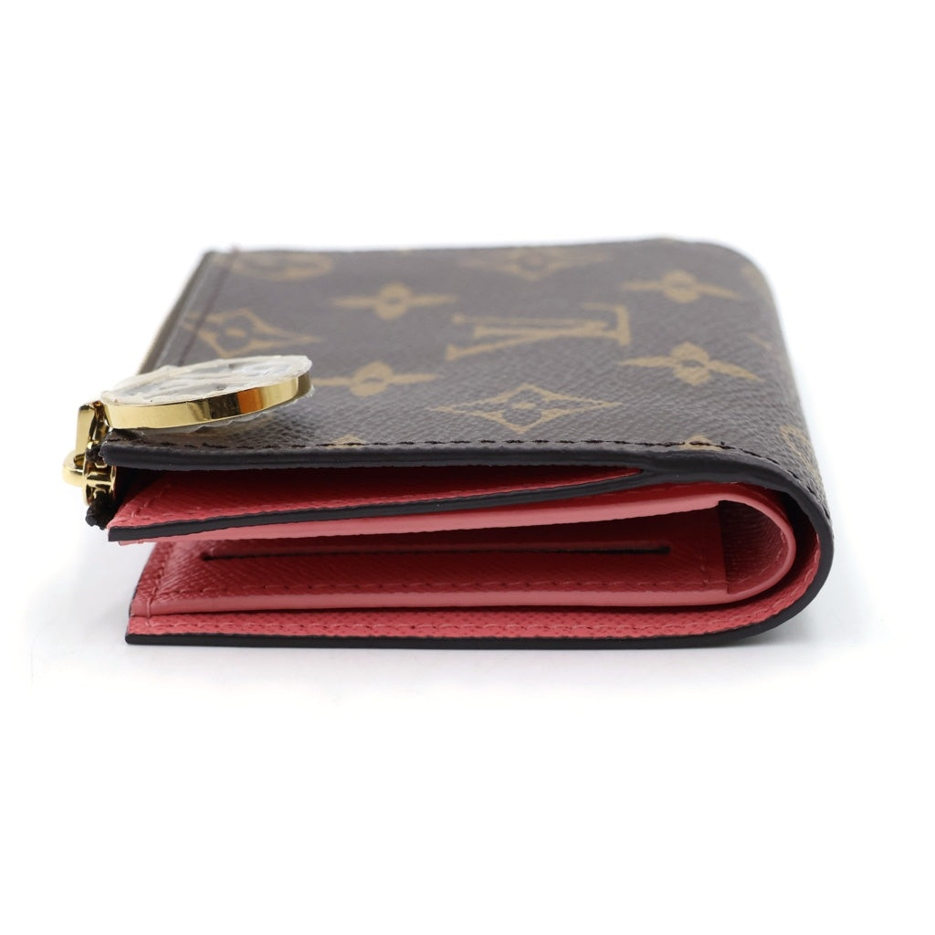LOUIS VUITTON(ルイヴィトン) モノグラム ポルトフォイユ リサ 二つ折り財布 ブラウン ×ピンク PVC ×レザー M25692 レディース