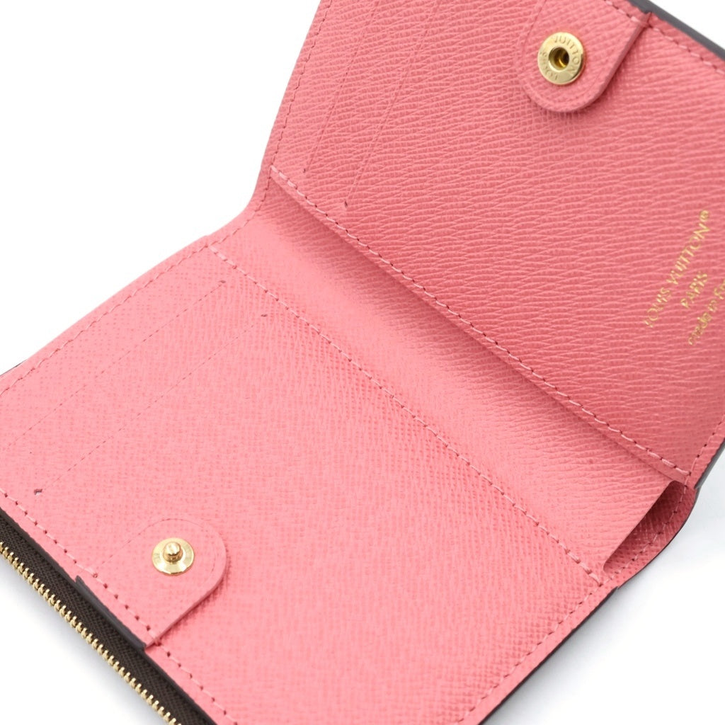 LOUIS VUITTON(ルイヴィトン) モノグラム ポルトフォイユ リサ 二つ折り財布 ブラウン ×ピンク PVC ×レザー M25692 レディース