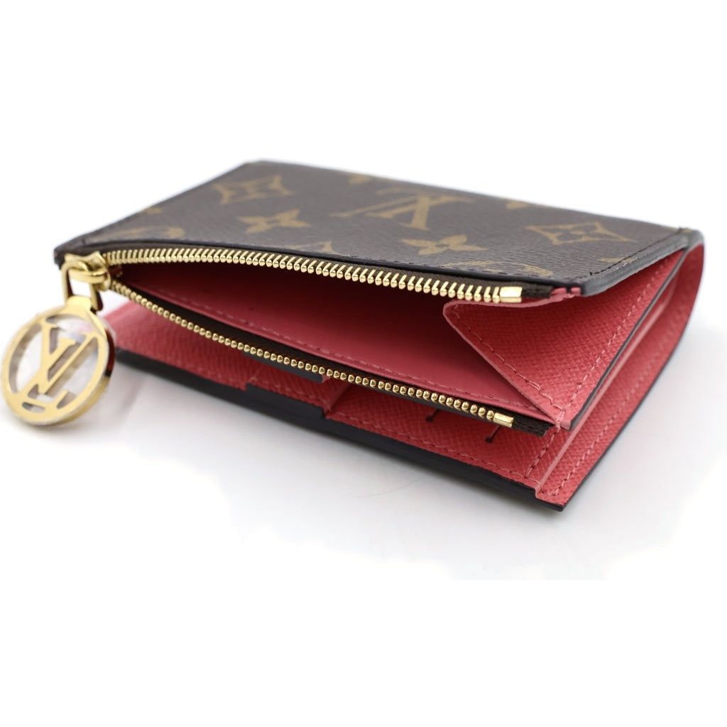 LOUIS VUITTON(ルイヴィトン) モノグラム ポルトフォイユ リサ 二つ折り財布 ブラウン ×ピンク PVC ×レザー M25692 レディース