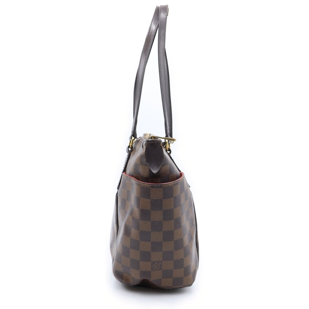 LOUIS VUITTON(ルイヴィトン) ダミエ トータリーPM ハンドバッグ トートバッグ ブラウン レザー×PVC N41282 ゴールド金具 レディース