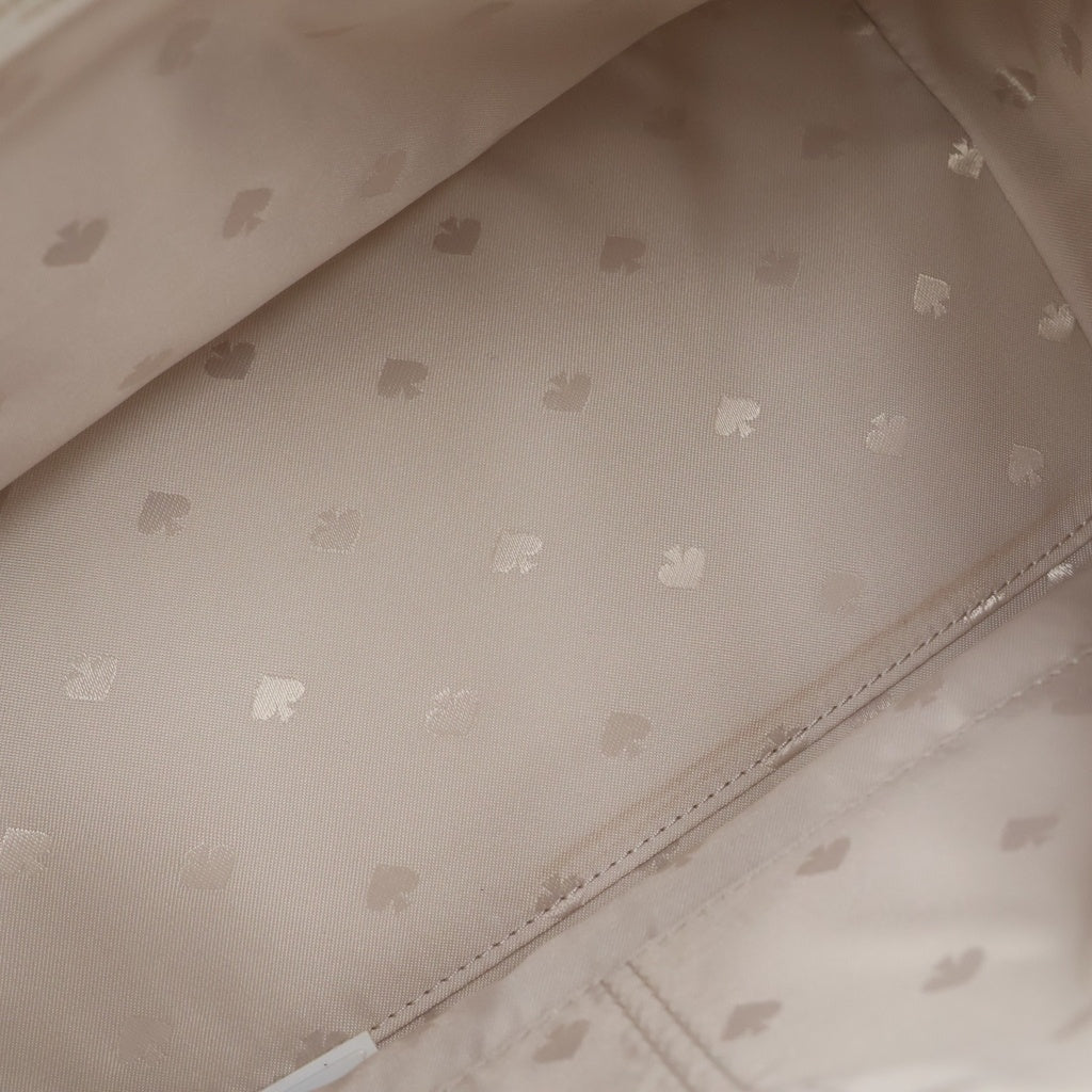 Kate Spade(ケイトスペード) ハンドバッグ ショルダーバッグ 2WAY ホワイト×ベージュ ラフィア×レザー レディース
