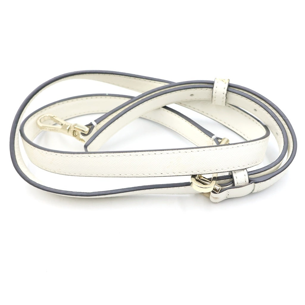 Kate Spade(ケイトスペード) ハンドバッグ ショルダーバッグ 2WAY ホワイト×ベージュ ラフィア×レザー レディース