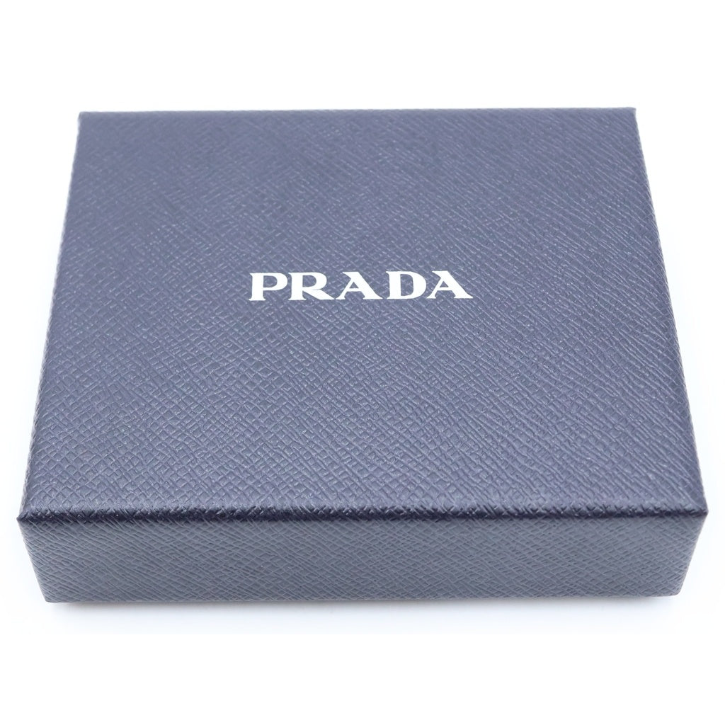 PRADA(プラダ) トライアングルロゴ コンパクトウォレット 二つ折り財布 ブラック テスート ナイロン 1MV204 レディース