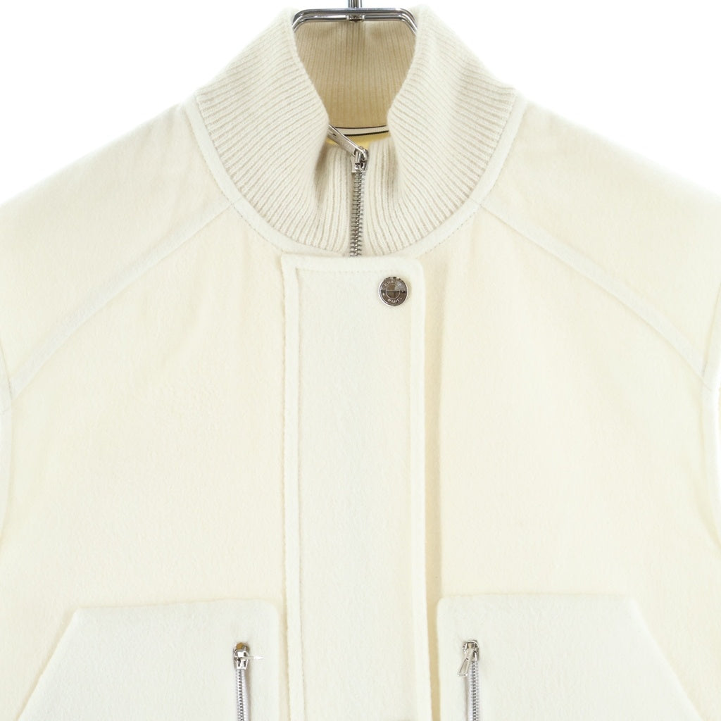HERMES(エルメス) Cashmere Zip-Up Vest カシミヤ ジップアップベスト 比翼 ホワイト 5H0249DA レディース