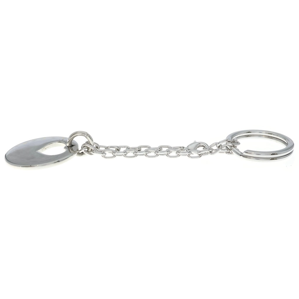 Cartier(カルティエ) ハートプレート キーリング キーホルダー バッグチャーム シルバー レザー レディース