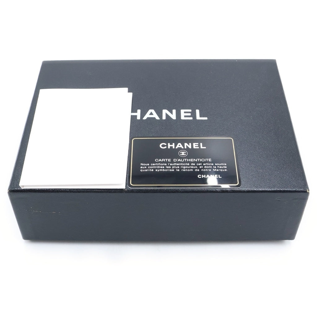 CHANEL(シャネル) マトラッセ ラウンドジップウォレット キャビアスキン レザー シルバー金具 ブラック 16番台