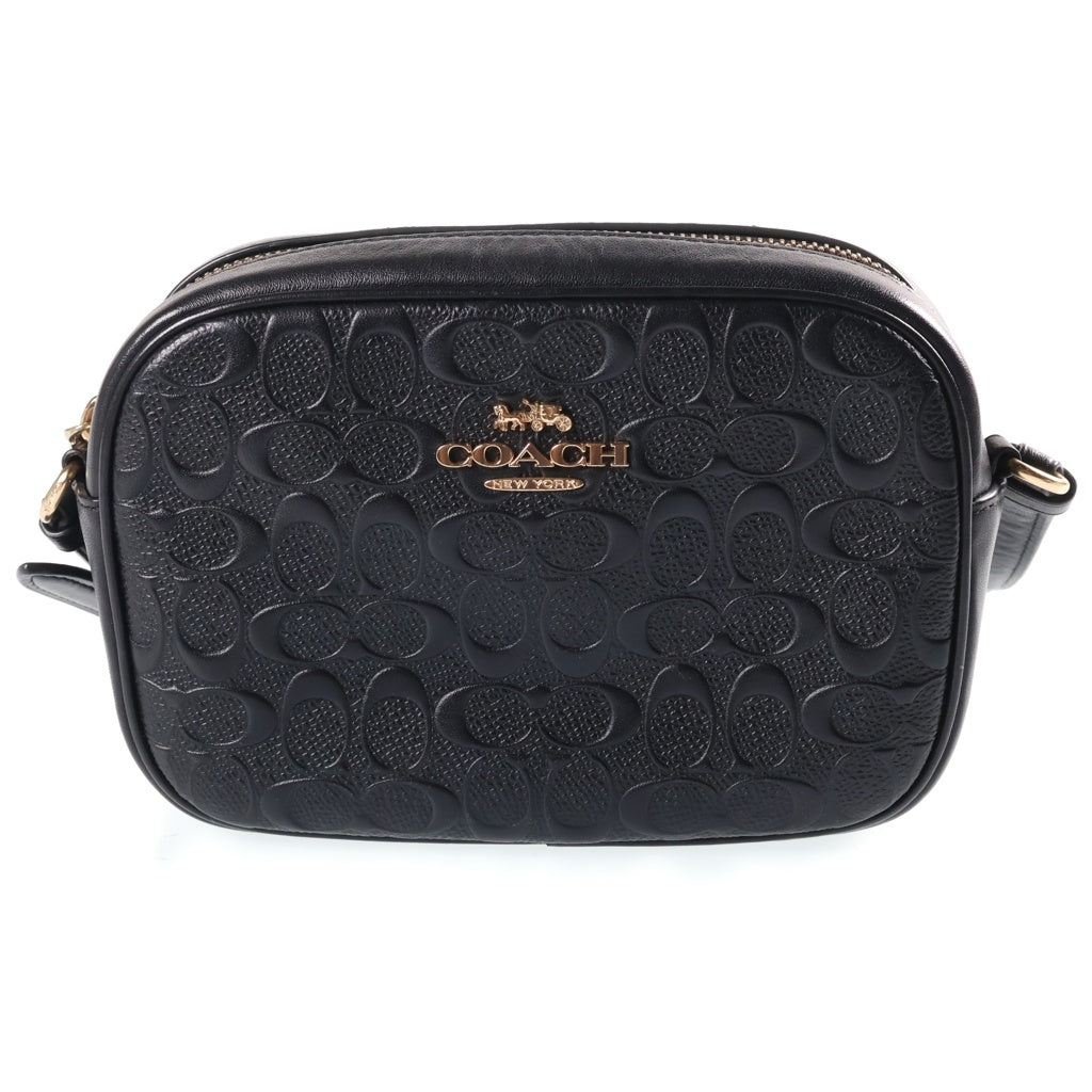 COACH(コーチ) ミニジェイミー シグネチャー ショルダーバッグ ミニバッグ ブラック レザー CC943 ゴールド金具 レディース