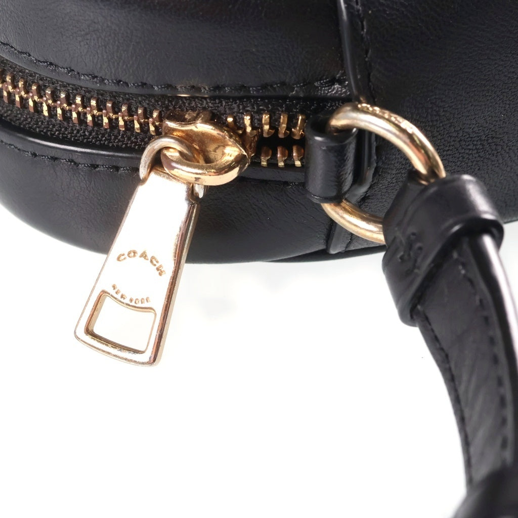 COACH(コーチ) ミニジェイミー シグネチャー ショルダーバッグ ミニバッグ ブラック レザー CC943 ゴールド金具 レディース