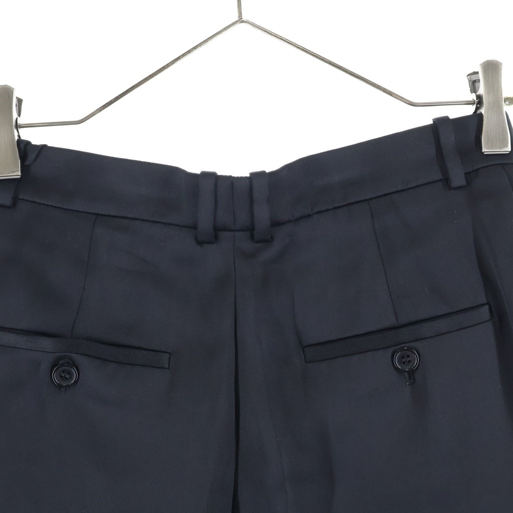 SAINT LAURENT PARIS(サンローランパリ) 24AW Straight-Leg Satin Trousers ストレートレッグ サテントラウザーズ スラックス パンツ ブラック 803599 レディース