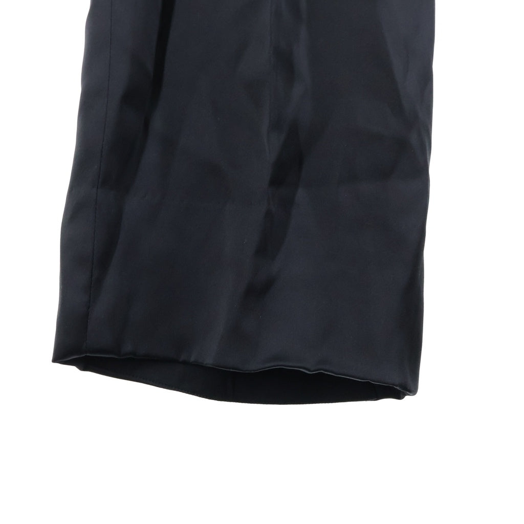 SAINT LAURENT PARIS(サンローランパリ) 24AW Straight-Leg Satin Trousers ストレートレッグ サテントラウザーズ スラックス パンツ ブラック 803599 レディース