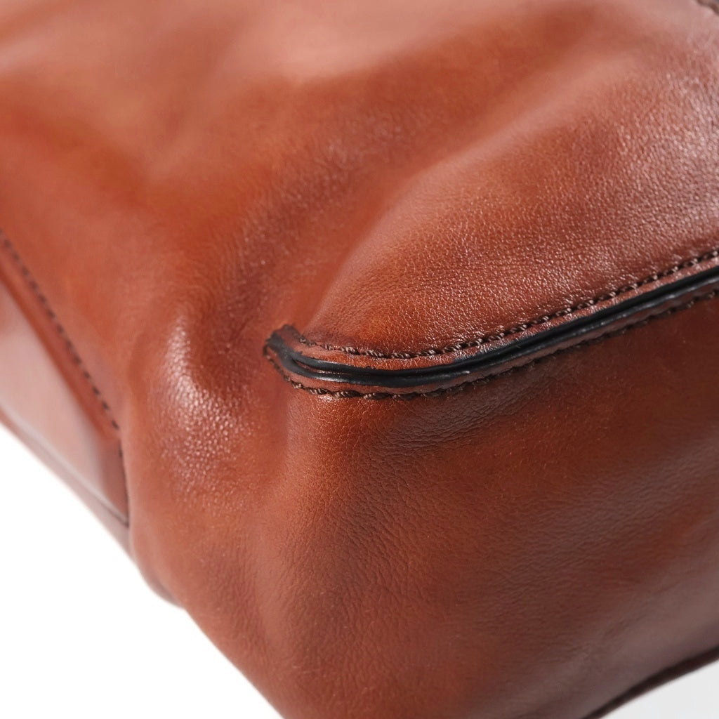 Berluti(ベルルッティ) モノリスPM スクリット カリグラフィ ショルダーバッグ ボディバッグ ブラウン レザー シルバー金具