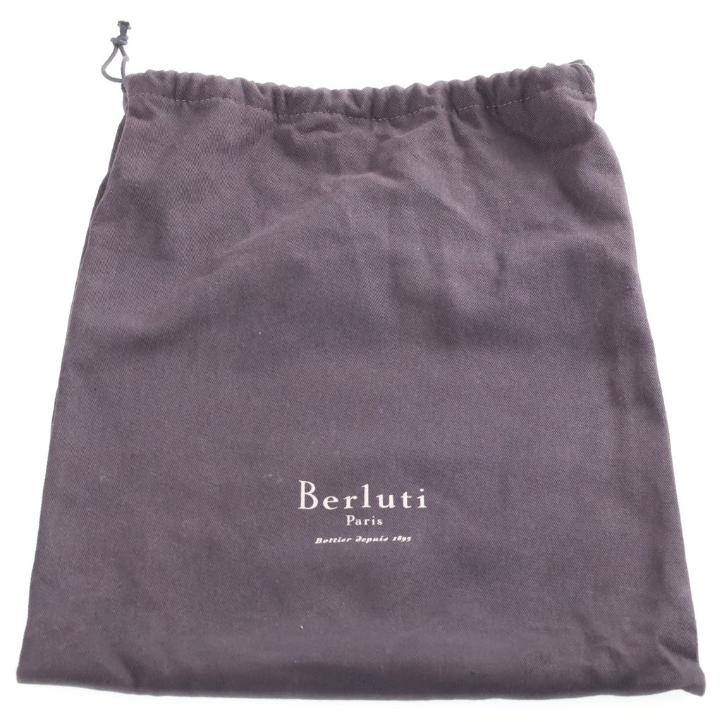 Berluti(ベルルッティ) モノリスPM スクリット カリグラフィ ショルダーバッグ ボディバッグ ブラウン レザー シルバー金具