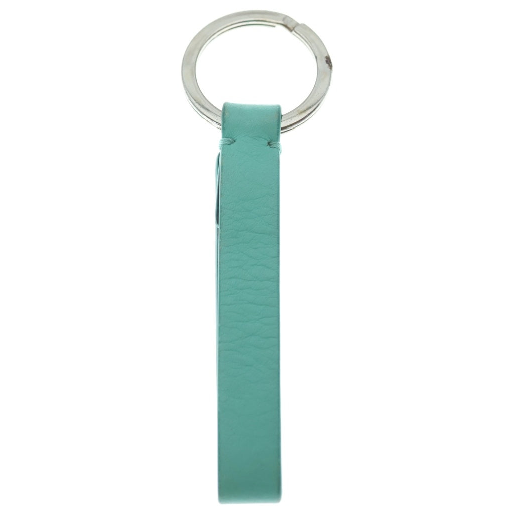 TIFFANY & Co.(ティファニー) レザーストラップ付きキーリング ティファニーブルー/シルバー レディース