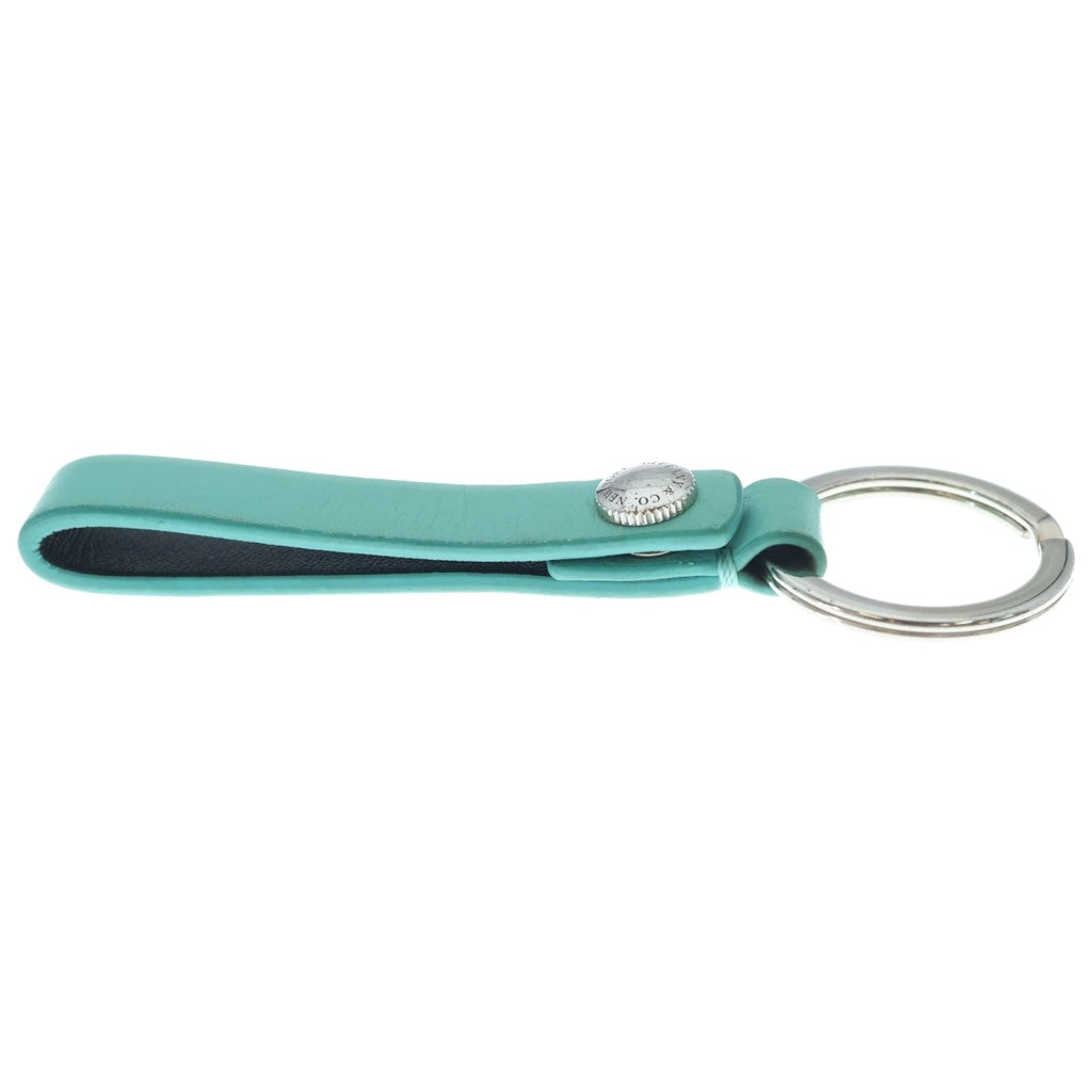 TIFFANY & Co.(ティファニー) レザーストラップ付きキーリング ティファニーブルー/シルバー レディース
