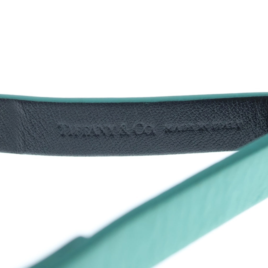 TIFFANY & Co.(ティファニー) レザーストラップ付きキーリング ティファニーブルー/シルバー レディース