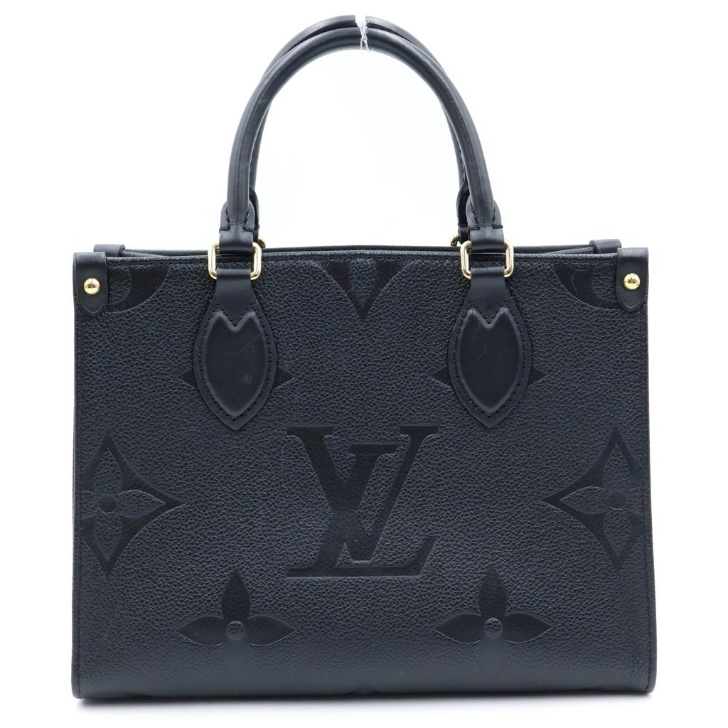 LOUIS VUITTON(ルイヴィトン) モノグラムアンプラント オンザゴーPM ハンドバッグ ショルダーバッグ ブラック レザー M45653 RFID レディース