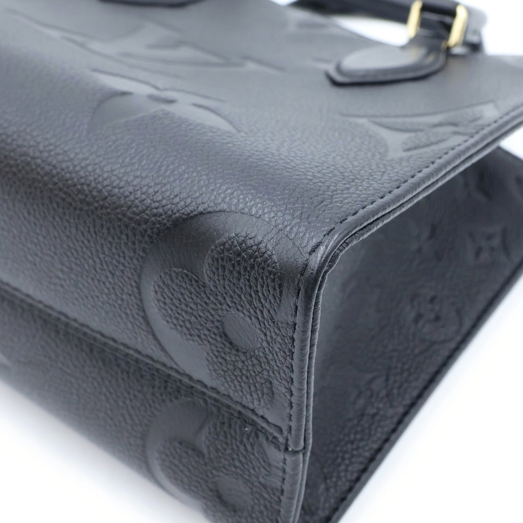 LOUIS VUITTON(ルイヴィトン) モノグラムアンプラント オンザゴーPM ハンドバッグ ショルダーバッグ ブラック レザー M45653 RFID レディース