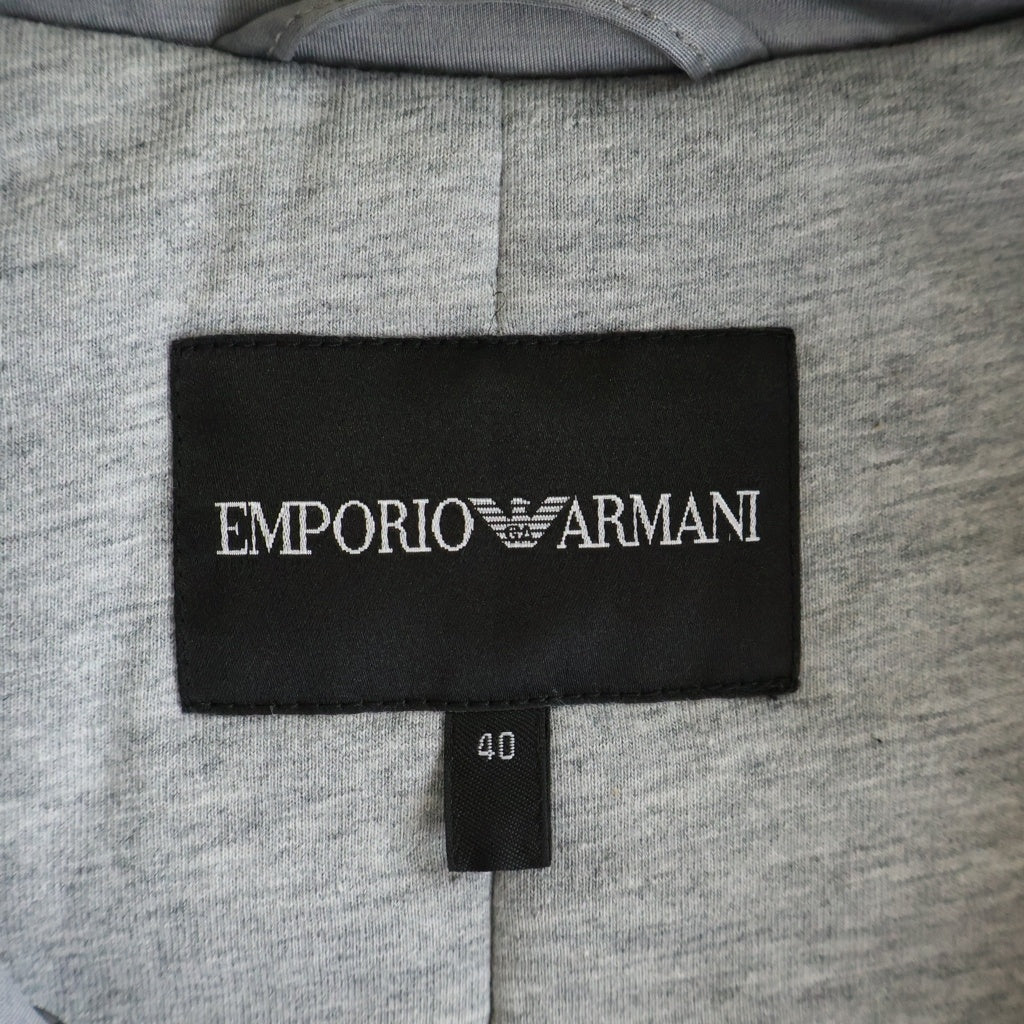 EMPORIO ARMANI(エンポリオアルマーニ) コットン 中綿ブルゾン フロントジップ アウター #40 グレー レディース