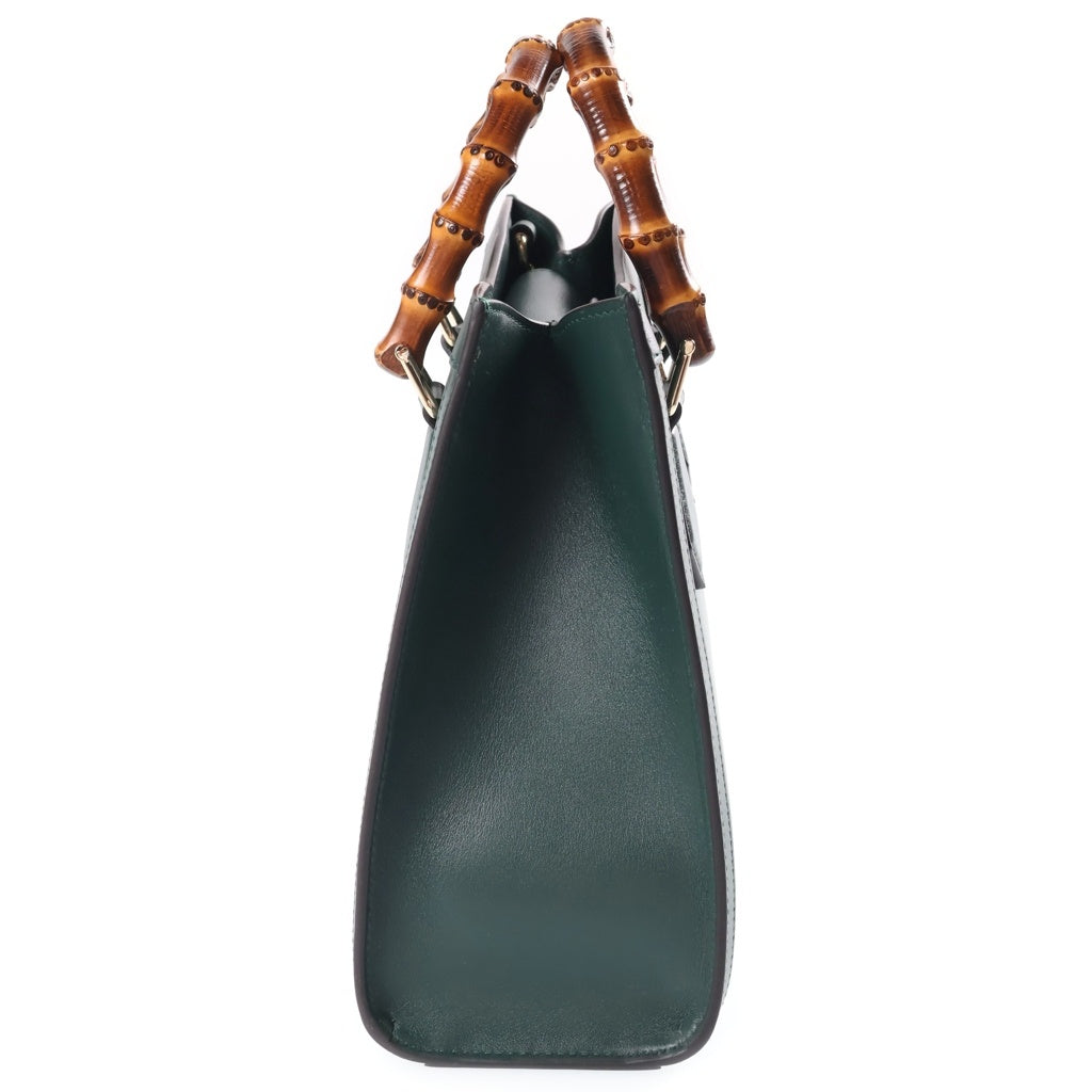GUCCI(グッチ) バンブー ダイアナ 2WA ハンドバッグ ショルダーバッグ グリーン レザー 853226 レディース