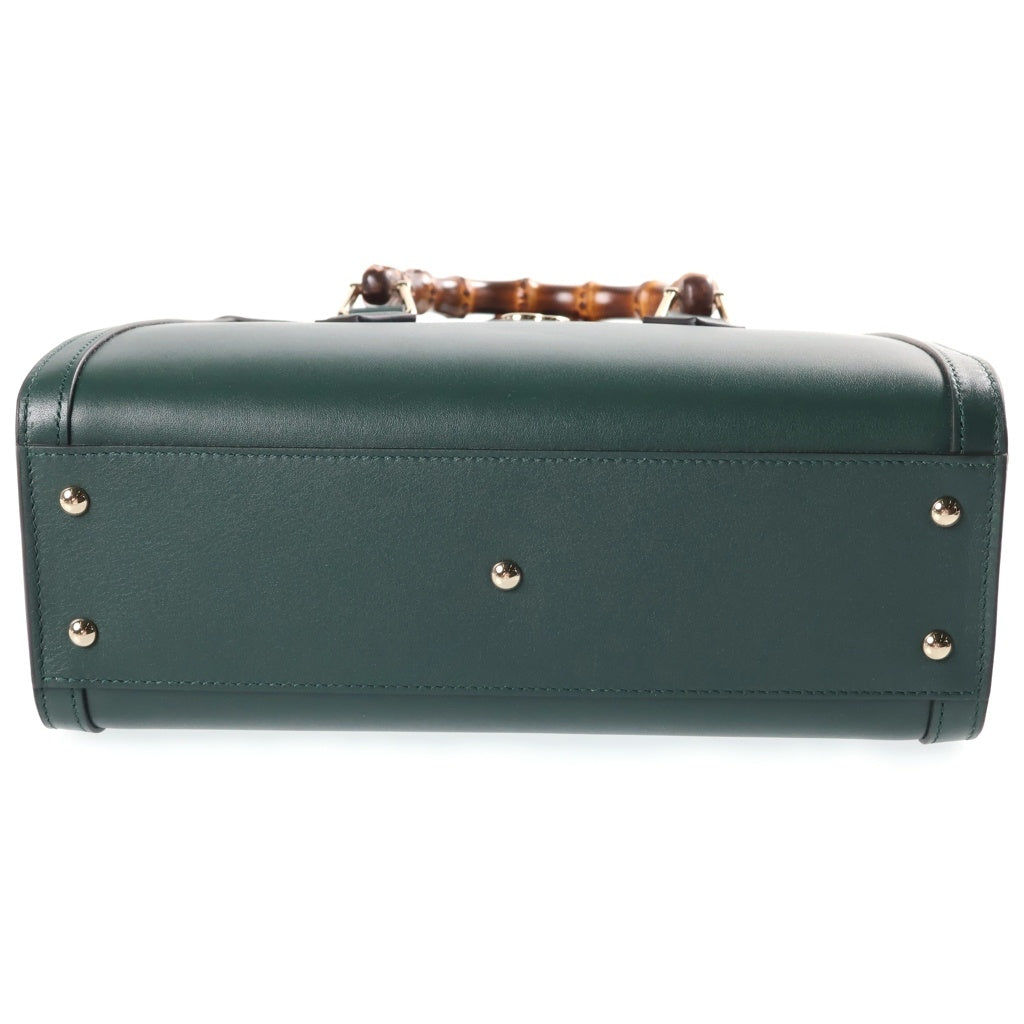 GUCCI(グッチ) バンブー ダイアナ 2WA ハンドバッグ ショルダーバッグ グリーン レザー 853226 レディース
